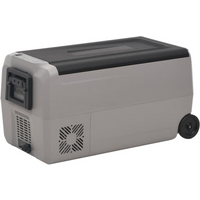vidaXL Cool Box with Wheel and Handle Black&Grey 50 L PP&PE
