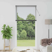 vidaXL Venetian Blinds Manual Dark Grey 220 x 105 cm Aluminium