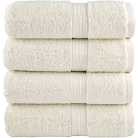vidaXL Premium Wash Towels SOLUND 4 pcs Cream 30x30 cm 600 gsm
