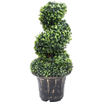 vidaXL Artificial Boxwood Spiral Plant with Pot Green 59 cm