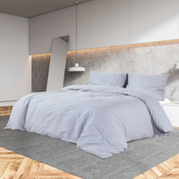 vidaXL Duvet Cover Set Grey 260x220 cm Light-weight Microfiber