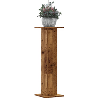 vidaXL Plant Stands 2 pcs Old Wood 30x30x95 cm Engineered Wood
