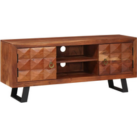 vidaXL TV Cabinet Honey brown 112 x 30 x 48 cm Solid acacia wood