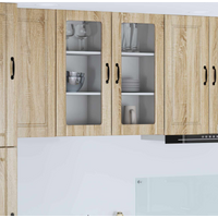 vidaXL Kitchen Cabinet with Shelf 2 pcs Sonoma Oak 40 x 31 x 80 cm