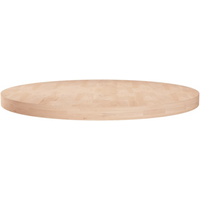 vidaXL Round Table Top Ø70x4 cm Untreated Solid Wood Oak