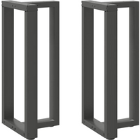 vidaXL Bar Table Legs T-Shaped 2 pcs Anthracite 50x35x(90-91) cm Steel