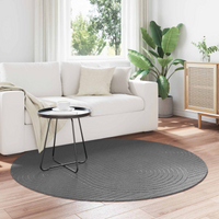 vidaXL Area Rugs Round PALMERAS Anthracite Ø 120 CM Polyester