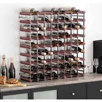 vidaXL Wine Rack for 72 Bottles Brown Solid Wood Pine