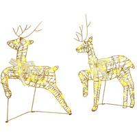 vidaXL LED Reindeers with 40 LEDs 2 pcs Warm White PET