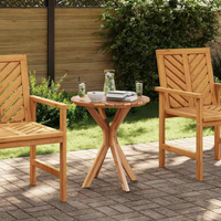 vidaXL Side Table Brown 70 x 70 x 75 cm Solid Teak Wood
