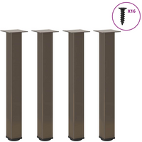 vidaXL Console Table Legs 4 pcs Natural Steel 72-74 cm Steel