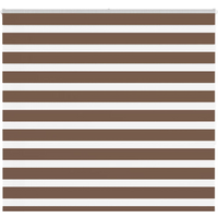 vidaXL Zebra Blind Brown 160x150 cm Fabric Width 155.9 cm Polyester