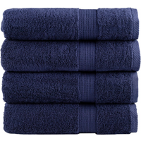 vidaXL Premium Hand Towels "SOLUND" 4 pcs Navy Blue 50x100 cm 600 gsm