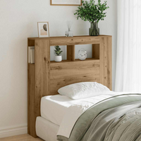 vidaXL LED Headboard Artisan Oak 100x18.5x103.5 cm Engineered Wood