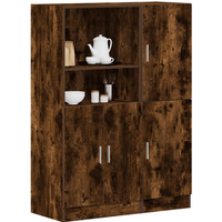 vidaXL 2 Piece Kitchen Cabinet Set Smoked Oak Engineered Wood