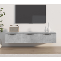 vidaXL Wall Cabinet Concrete Grey 102x30x20 cm Engineered Wood