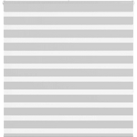 vidaXL Zebra Blind Light Grey 150x150 cm Fabric Width 145.9 cm Polyester