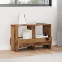 vidaXL Magazine Rack Old Wood 68.5 x 30 x 45 cm