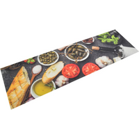 vidaXL Kitchen Rug Washable Wine & Dinner 45x150 cm Velvet