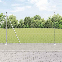 vidaXL Fence Post Silver 10 x 1.4 m (36 mm mesh) Steel