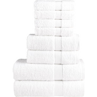 vidaXL 8 Piece Premium Towel Set SOLUND White 600 gsm