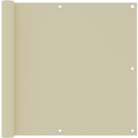 vidaXL Balcony Screen Cream 90x500 cm Oxford Fabric