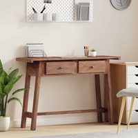 vidaXL Desk with Drawer Brown 110 x 30 x 79 cm Solid Mahogany Wood