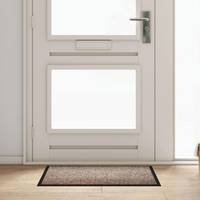 vidaXL Door Mat Beige 80 x 60 x 1.2 cm Teddy Fabric