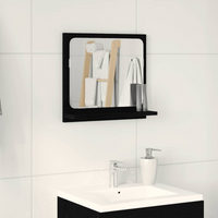 vidaXL Bathroom Mirror Black Oak 40x10.5x37 cm Engineered Wood