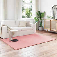 vidaXL Anti-Slip Faux Rabbit Fur Rug Olite Pink 160 x 230 cm Polyester