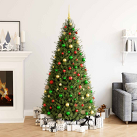 vidaXL 112 Piece Christmas Bauble Set Red / Green / Gold Polystyrene