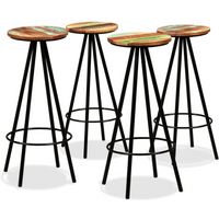 vidaXL Bar Stools 4 pcs Solid Reclaimed Wood