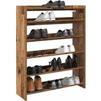 vidaXL Shoe Rack Old Wood 80x25x100 cm Engineered Wood
