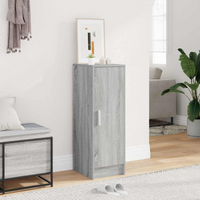 vidaXL Shoe Cabinet Grey Sonoma 32x35x92 cm Engineered Wood