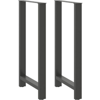 vidaXL Bar Table Legs Anthracite 2 pcs 60x(110-111) cm Steel