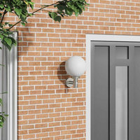 vidaXL Outdoor Wall Light Silver 28 x 25 x 38 cm