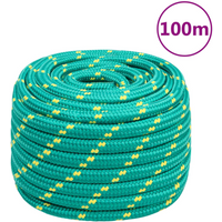 vidaXL Boat Rope Green 20 mm 100 m Polypropylene