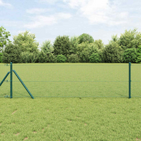 vidaXL Fence Post Green 25 x 0.6 m (19 x 19 mm mesh) Steel and PVC