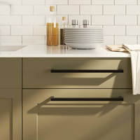vidaXL Cabinet Handles 5 pcs Black 320 mm Stainless Steel