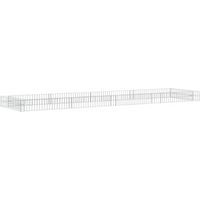 vidaXL Gabion Raised Bed Galvanised Steel 400x100x20 cm
