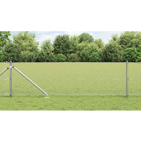vidaXL Fence Post Silver 100 x 0.8 m (19 x 19 mm mesh) Steel