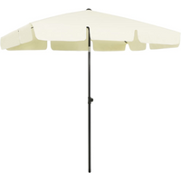 vidaXL Beach Parasol Sand Yellow 200x125 cm