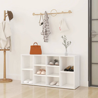 vidaXL Shoe Bench White 103x30x55 cm Engineered Wood