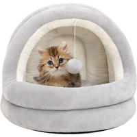 vidaXL Cat Bed 40x40x35 cm Grey and Cream