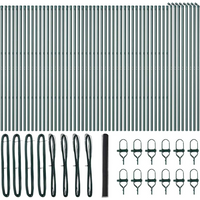 vidaXL Fence Post Grey 100 x 1.6 m (36 mm mesh) Steel and PVC