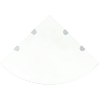 vidaXL Corner Shelf with Chrome Supports Glass Clear 45x45 cm