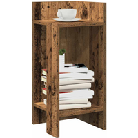 vidaXL Side Table with Shelf Old Wood 25.5x27x60 cm