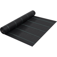 vidaXL Weed & Root Control Mat Black 1x200 m PP