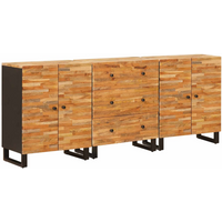vidaXL Sideboard 3 pcs Brown 60 x 33 x 75 cm Solid Mango Wood