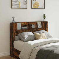 vidaXL Headboard Smoked Oak 140 x 16.5 x 103.5 cm Engineered Wood